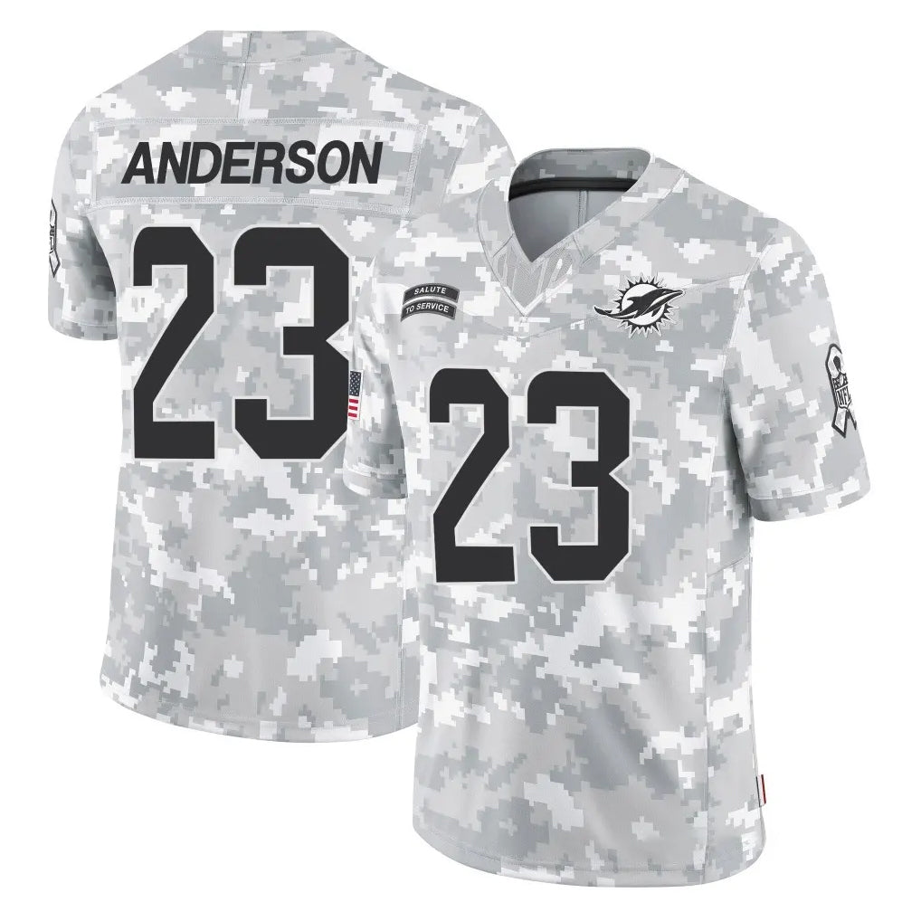 harde M.Dolphins #23 Zayne Anderson Player Arctic Camo Salute To Service Limited Game Stitched Jerseys
