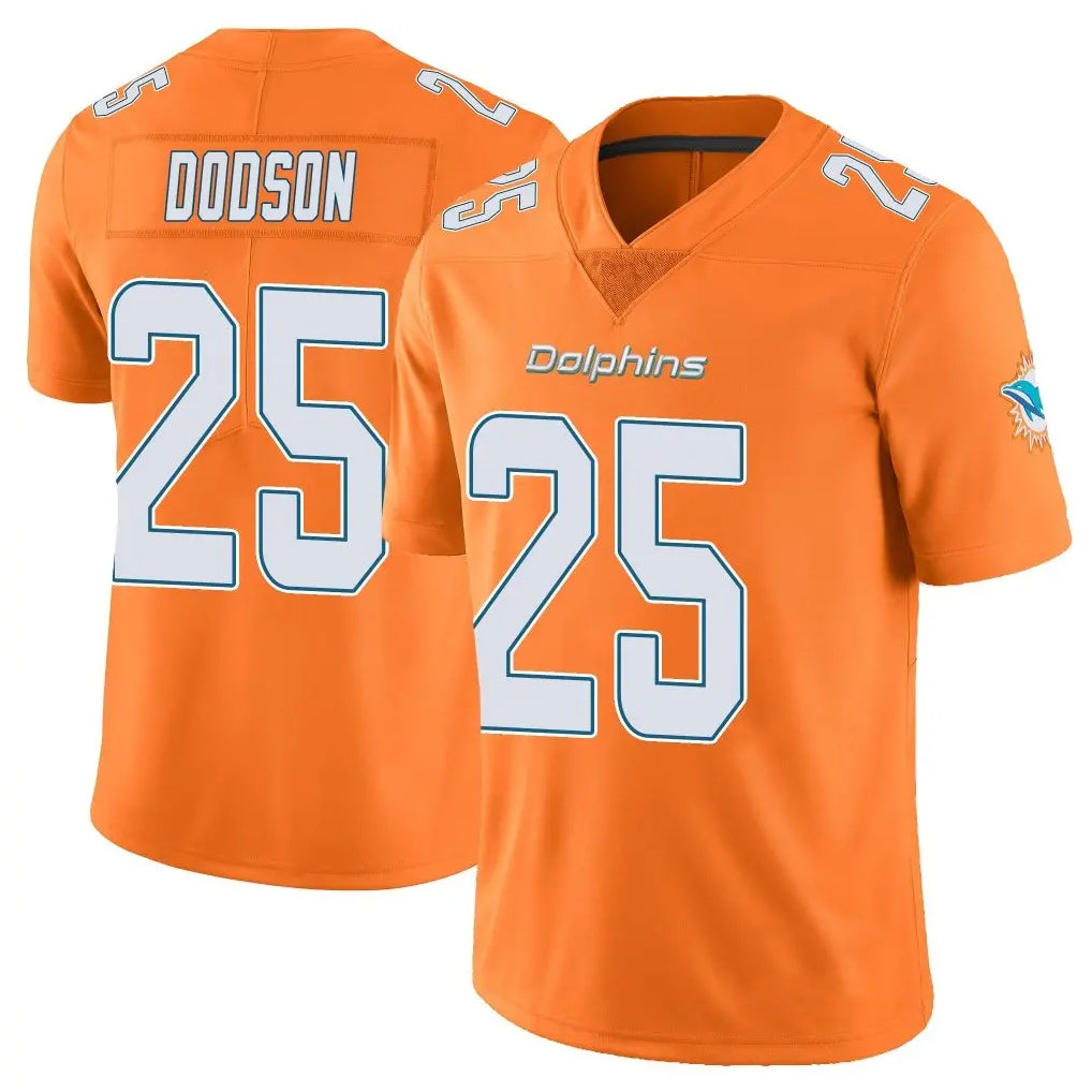 harde M.Dolphins #25 Tyrel Dodson Player Orange Limited Home Game Stitched Jerseys