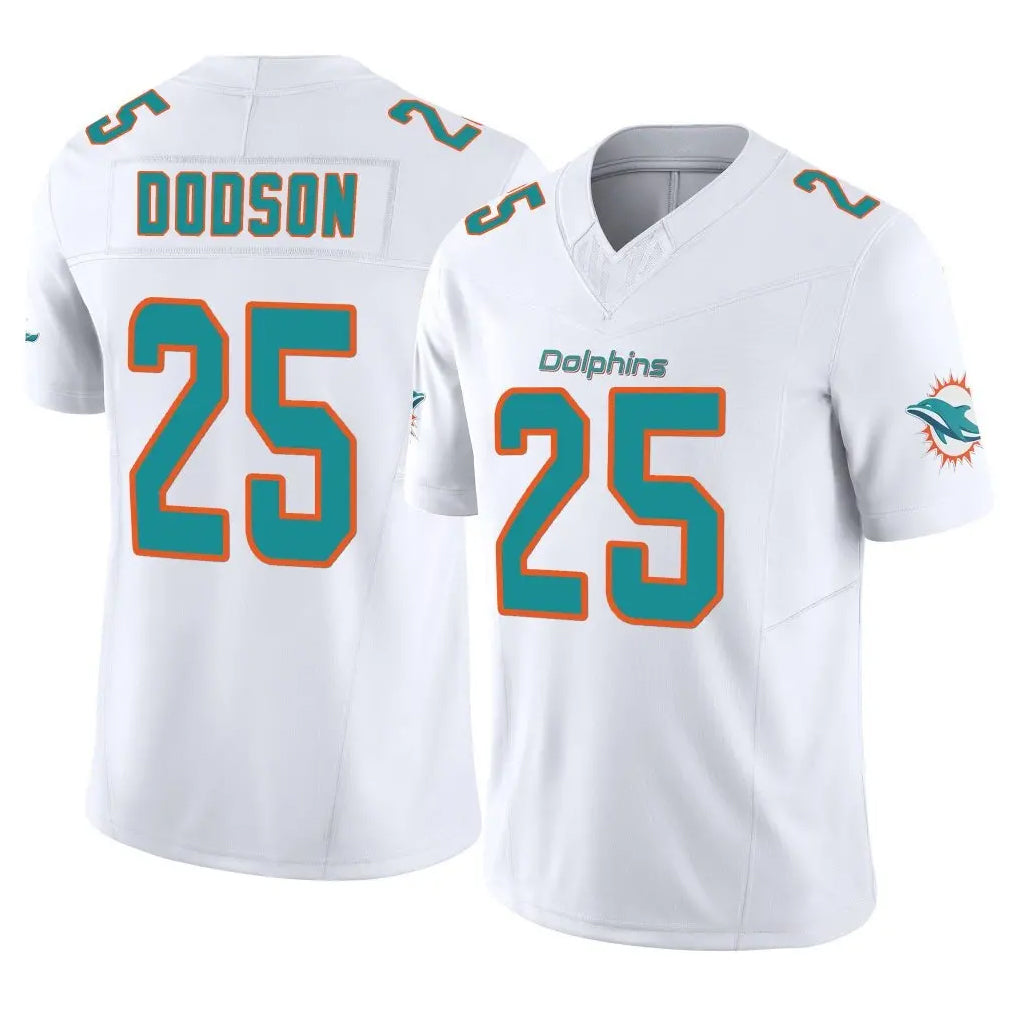 harde M.Dolphins #25 Tyrel Dodson Player White Limited Vapor F.U.S.E. Home Game Stitched Jerseys