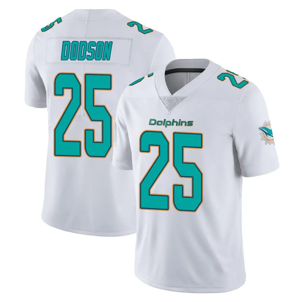 harde M.Dolphins #25 Tyrel Dodson Player White Limited Vapor Untouchable Home Game Stitched Jerseys