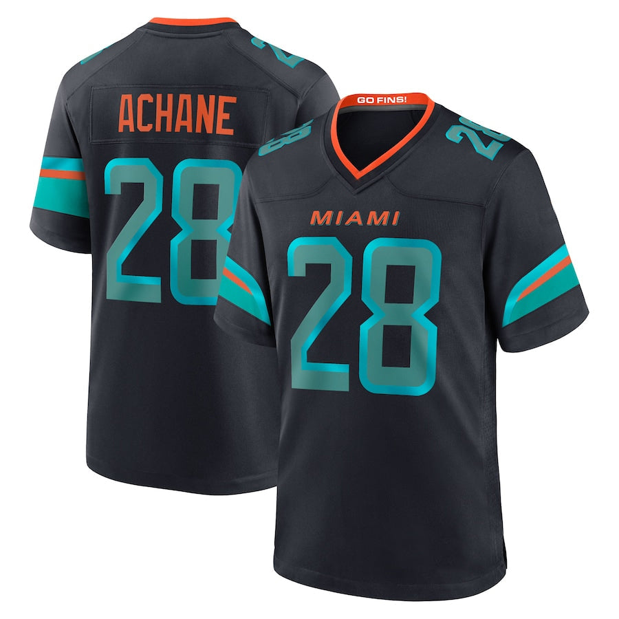 harde M.Dolphins #28 De?¡¥Von Achane Player Blue Rivalries Collection Game Stitched Jerseys