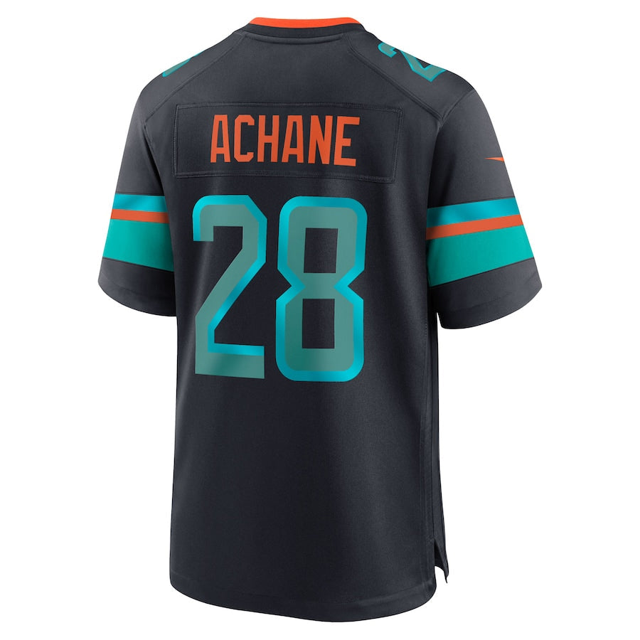 harde M.Dolphins #28 De?¡¥Von Achane Player Blue Rivalries Collection Game Stitched Jersey