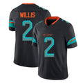 harde M.Dolphins #2 Malik Willis Player Black Limited Pitch Rivalries Collection Home Game Stitched Jerseys