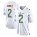 harde M.Dolphins #2 Malik Willis Player White Fashion Home Game Stitched Jerseys