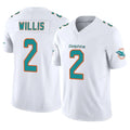 harde M.Dolphins #2 Malik Willis Player White Limited Vapor F.U.S.E. Home Game Stitched Jerseys