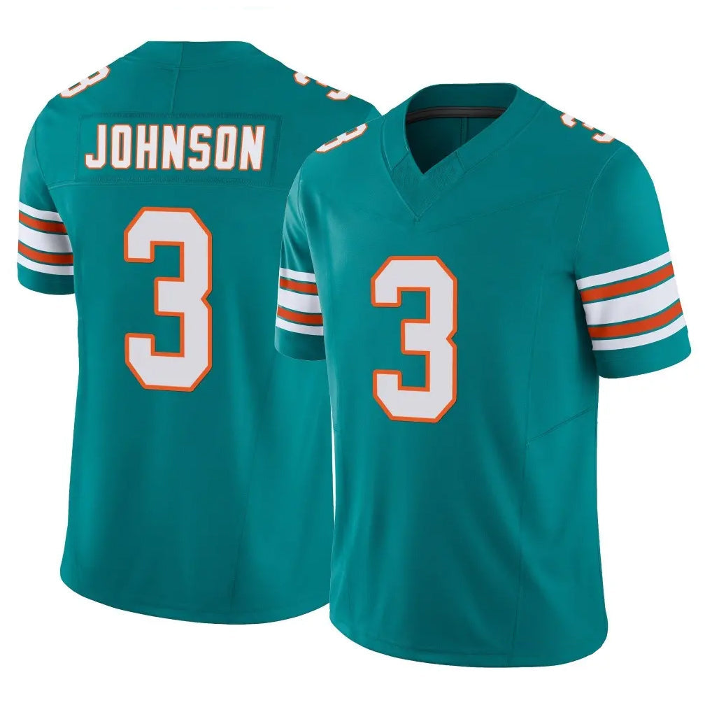 harde M.Dolphins #3 Chris Johnson Player Aqua Limited Alternate Vapor F.U.S.E. Home Game Stitched Jerseys