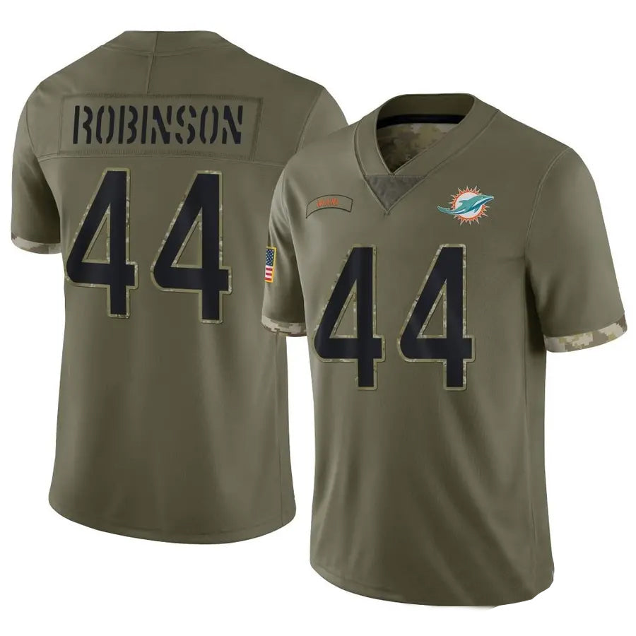 harde M.Dolphins #44 Chop Robinson Player Salute To Service Olive Stitched Jerseys