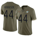 harde M.Dolphins #44 Chop Robinson Player Salute To Service Olive Stitched Jerseys