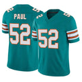 harde M.Dolphins #52 Patrick Paul Player Aqua Limited Alternate Vapor F.U.S.E. Home Game Stitched Jerseys