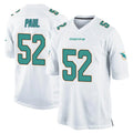 harde M.Dolphins #52 Patrick Paul Player White Home Game Stitched Jerseys