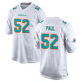 harde M.Dolphins #52 Patrick Paul Player White Limited Home Game Stitched Jerseys