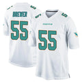 harde M.Dolphins #55 Aaron Brewer Player White Home Game Stitched Jerseys