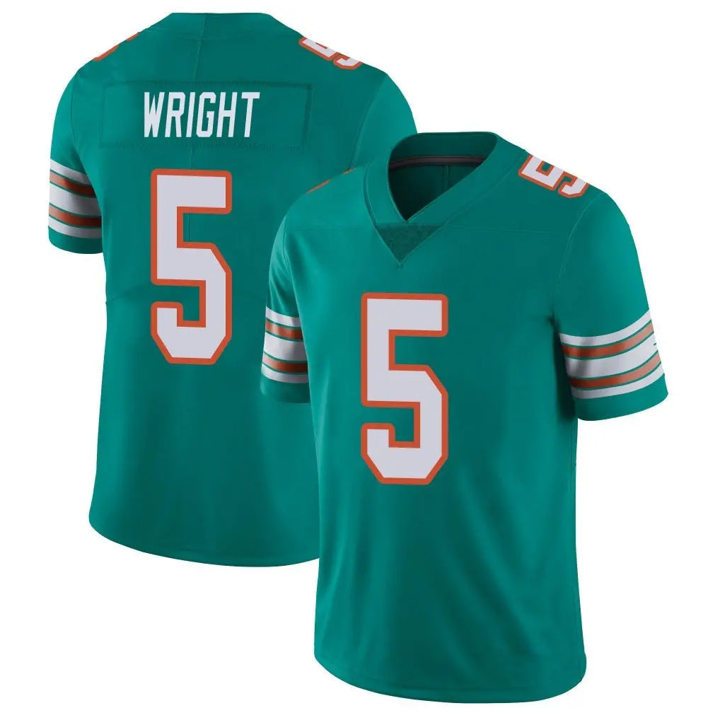harde M.Dolphins #5 Jaylen Wright Player Aqua Limited Alternate Vapor Untouchable Home Game Stitched Jerseys