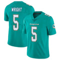 harde M.Dolphins #5 Jaylen Wright Player Aqua Limited Vapor Untouchable Home Game Stitched Jerseys