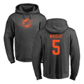 harde M.Dolphins #5 Jaylen Wright Player Darkgray Pullover Hoodies Limited Stitched Jerseys