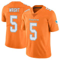 harde M.Dolphins #5 Jaylen Wright Player Orange Limited Home Game Stitched Jerseys