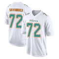 harde M.Dolphins #72 Jonah Savaiinaea Player White Fashion Home Game Stitched Jerseys