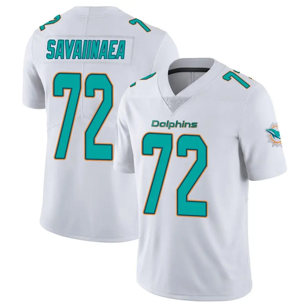 harde M.Dolphins #72 Jonah Savaiinaea Player White Limited Vapor Untouchable Home Game Stitched Jerseys