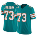 harde M.Dolphins #73 Austin Jackson Player Aqua Limited Alternate Vapor F.U.S.E. Home Game Stitched Jerseys
