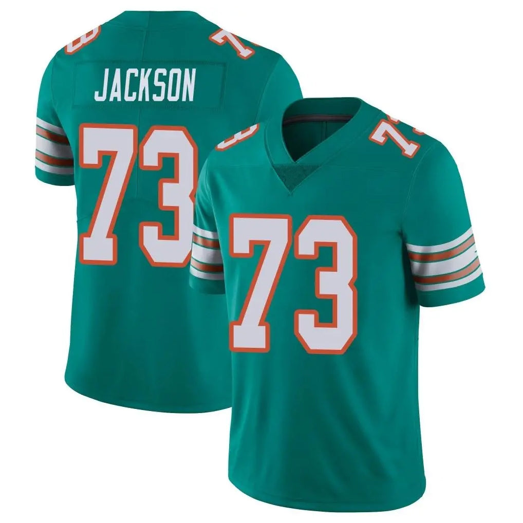 harde M.Dolphins #73 Austin Jackson Player Aqua Limited Alternate Vapor Untouchable Home Game Stitched Jerseys
