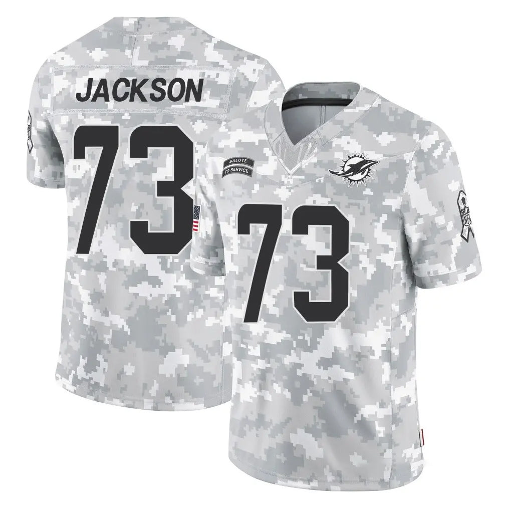 harde M.Dolphins #73 Austin Jackson Player Arctic Camo Salute To Service Limited Game Stitched Jerseys