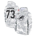 harde M.Dolphins #73 Austin Jackson Player Arctic Camo Salute to Service Hoodies Limited Game Stitched Jerseys