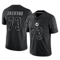 harde M.Dolphins #73 Austin Jackson Player Black Reflective Limited Game Stitched Jerseys