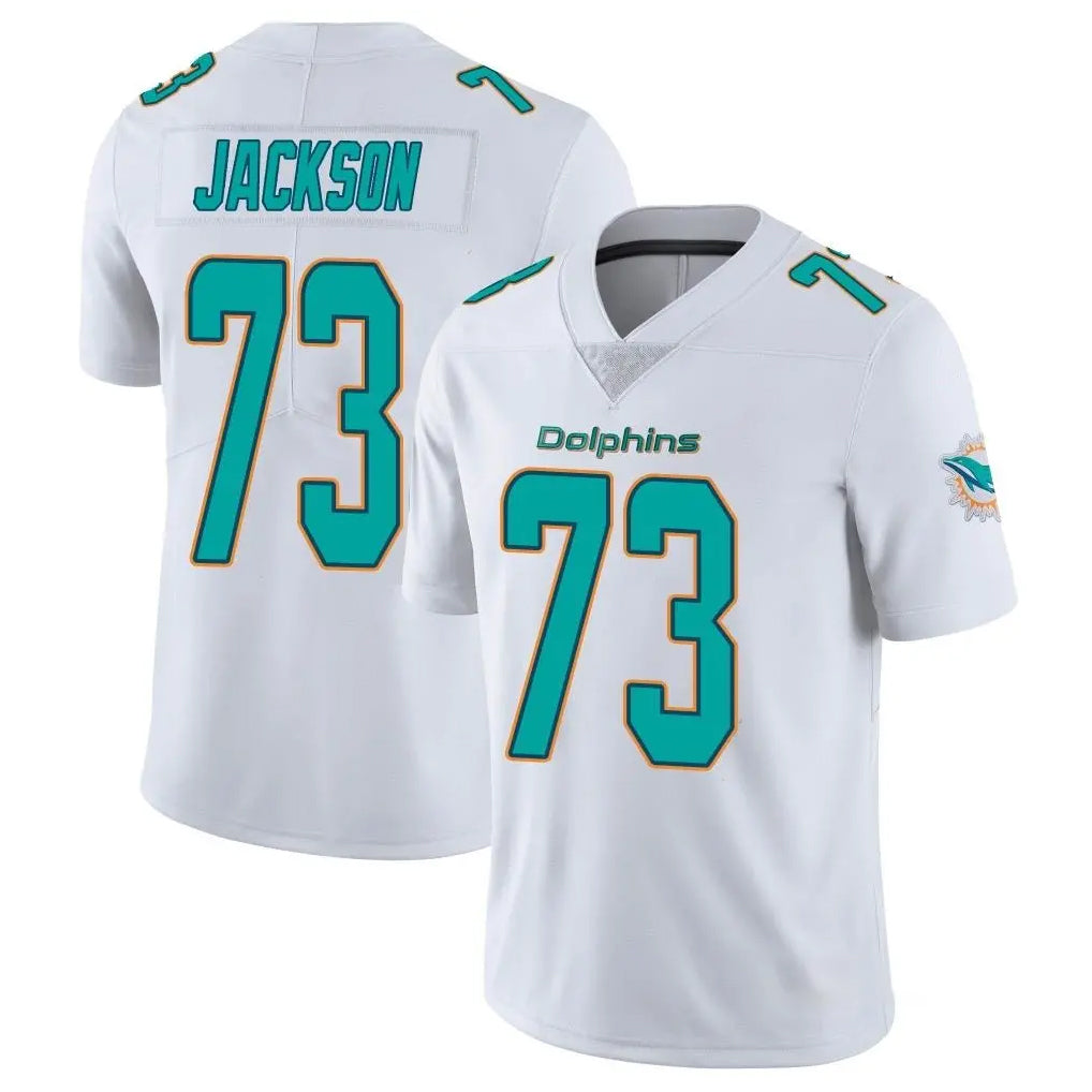 harde M.Dolphins #73 Austin Jackson Player White Limited Vapor Untouchable Home Game Stitched Jerseys