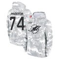 harde M.Dolphins #74 Kadyn Proctor Player Arctic Camo Salute to Service Hoodies Limited Game Stitched Jerseys