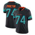 harde M.Dolphins #74 Kadyn Proctor Player Black Limited Pitch Rivalries Collection Home Game Stitched Jerseys