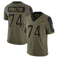 harde M.Dolphins #74 Kadyn Proctor Player Olive Salute To Service Limited Game Stitched Jerseys