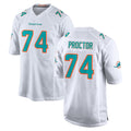 harde M.Dolphins #74 Kadyn Proctor Player White Limited Home Game Stitched Jerseys