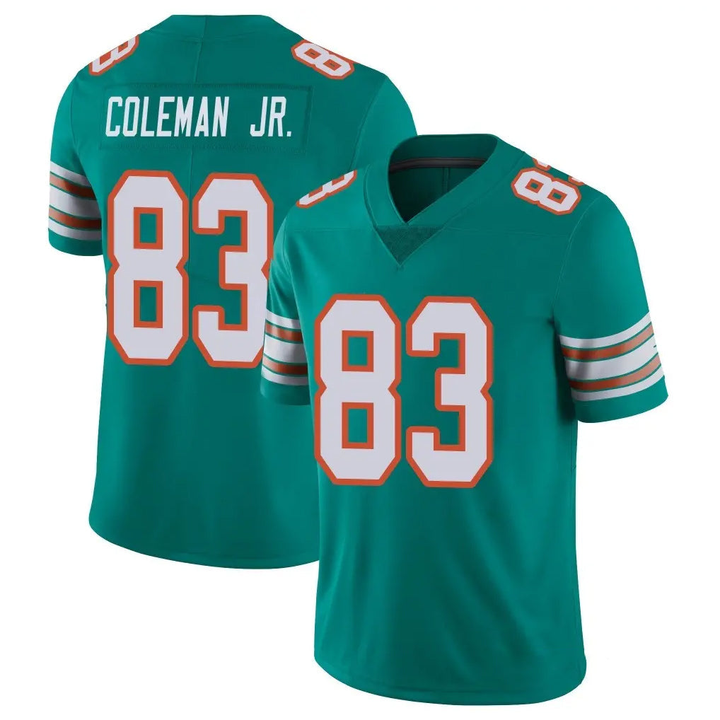 harde M.Dolphins #83 Kevin Coleman Jr. Player Aqua Limited Alternate Vapor Untouchable Home Game Stitched Jerseys