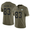 harde M.Dolphins #83 Kevin Coleman Jr. Player Olive Salute To Service Limited Stitched Jerseys