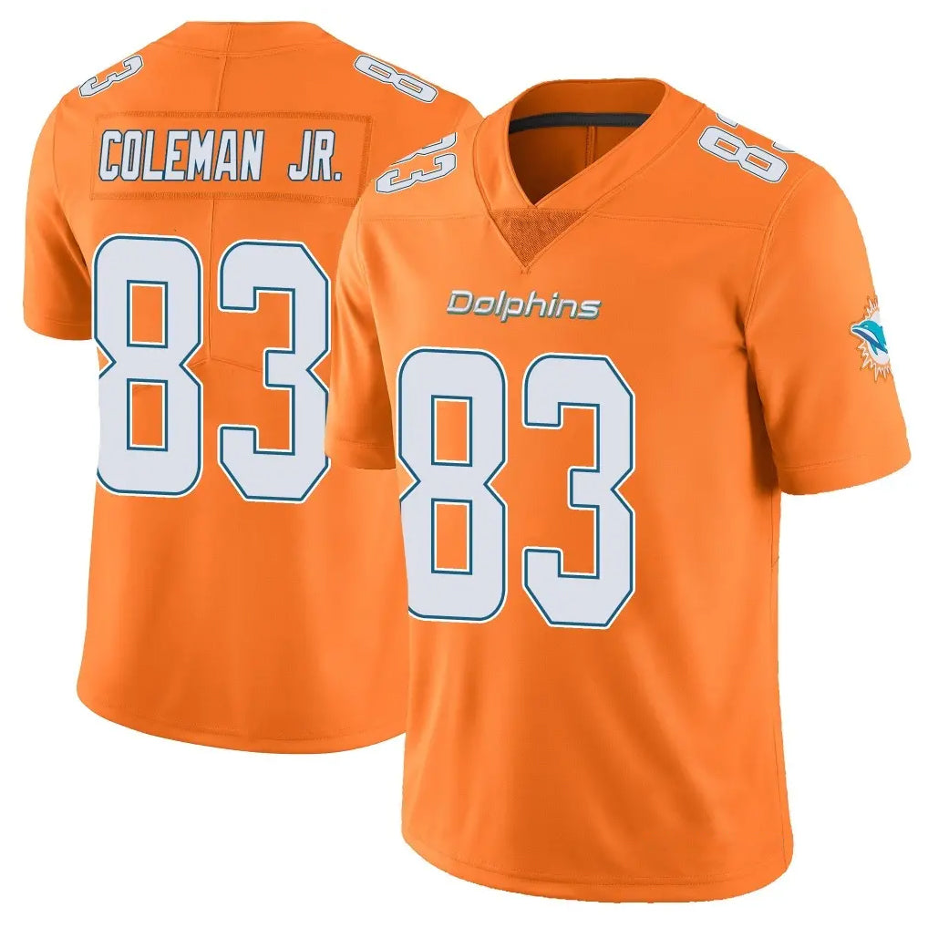 harde M.Dolphins #83 Kevin Coleman Jr. Player Orange Limited Home Game Stitched Jerseys