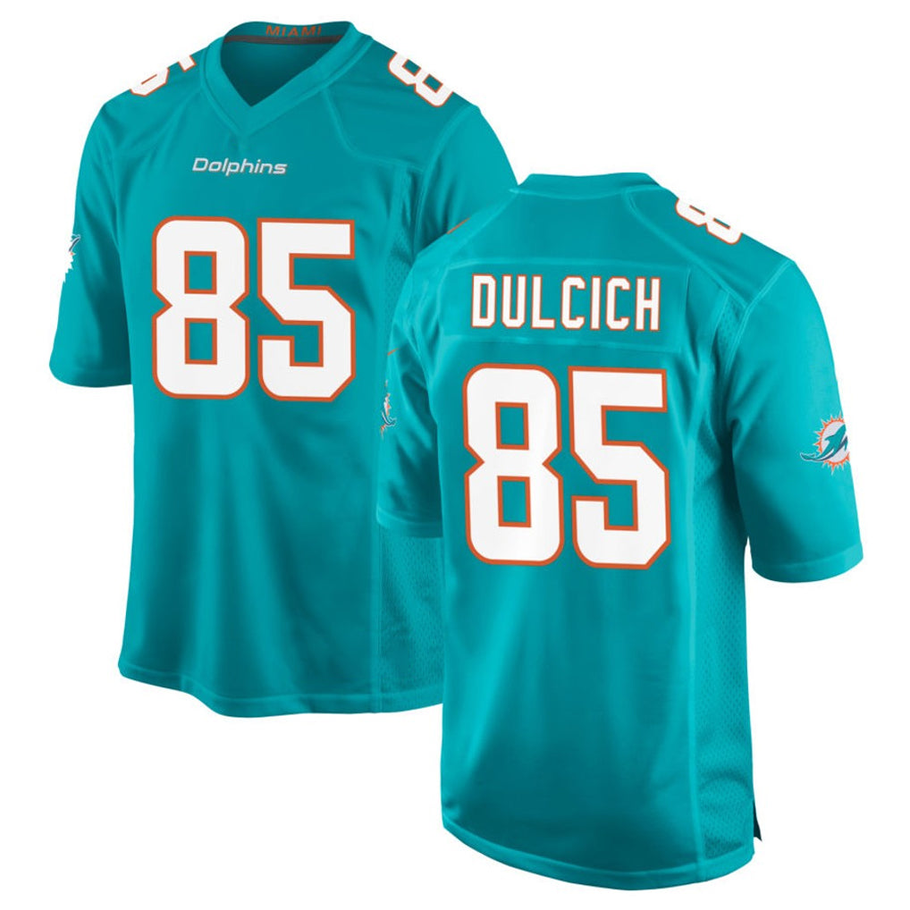 harde M.Dolphins #85 Greg Dulcich Player Aqua Home Game Stitched Jerseys