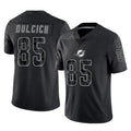 harde M.Dolphins #85 Greg Dulcich Player Black Reflective Limited Game Stitched Jerseys