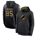 harde M.Dolphins #85 Greg Dulcich Player Black Salute to Service Hoodies Limited Game Stitched Jerseys