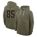 harde M.Dolphins #85 Greg Dulcich Player Olive Salute to Service Pullover Hoodies Limited Stitched Jerseys