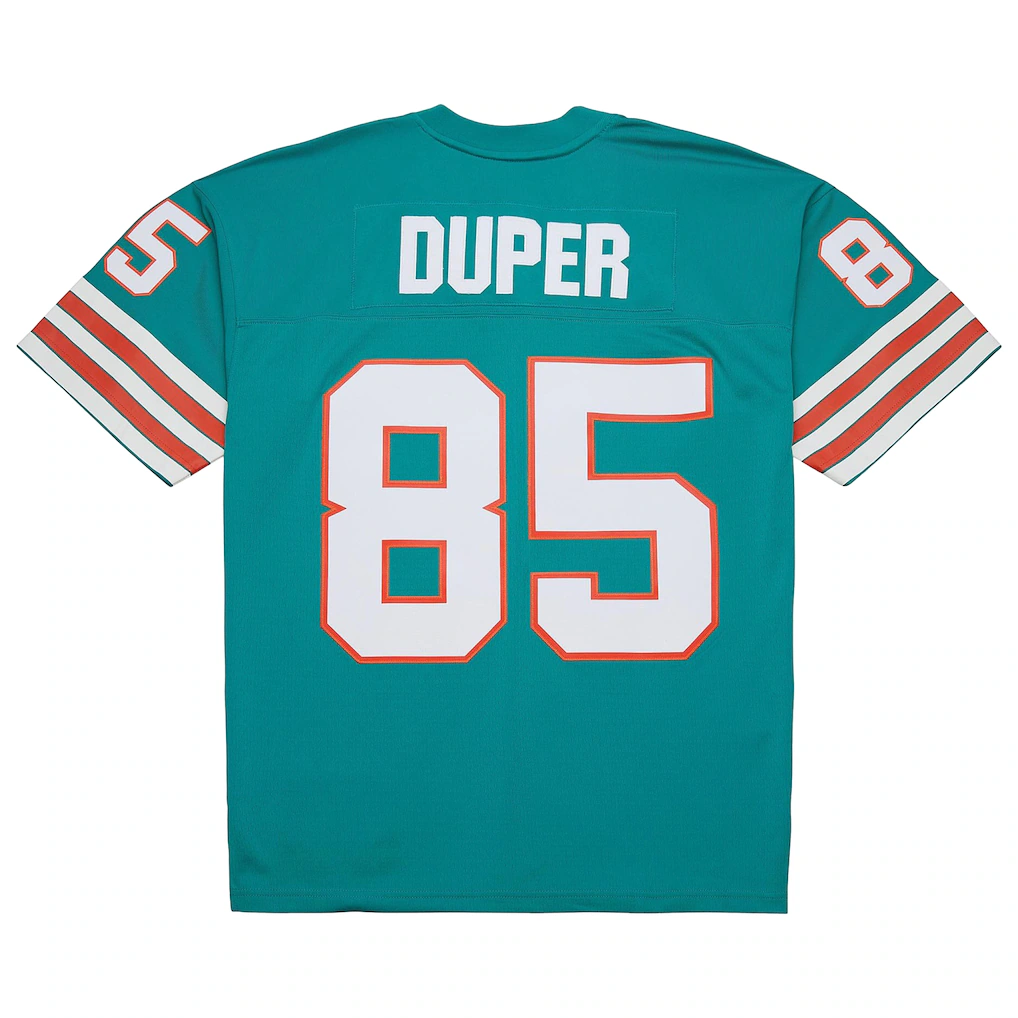 harde M.Dolphins #85 Mark Duper Mitchell & Ness Aqua Legacy Replica Jersey