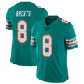 harde M.Dolphins #8 JuJu Brents Player Aqua Limited Alternate Vapor Untouchable Home Game Stitched Jerseys
