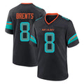 harde M.Dolphins #8 JuJu Brents Player Black Pitch Rivalries Collection Home Game Stitched Jerseys