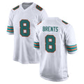 harde M.Dolphins #8 JuJu Brents Player White Limited Home Game Stitched Jerseys