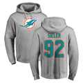 harde M.Dolphins #92 Zach Sieler Player Gray LOGO Pullover Hoodies Limited Stitched Jerseys
