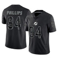 harde M.Dolphins #94 Jordan Phillips Player Black Reflective Limited Game Stitched Jerseys
