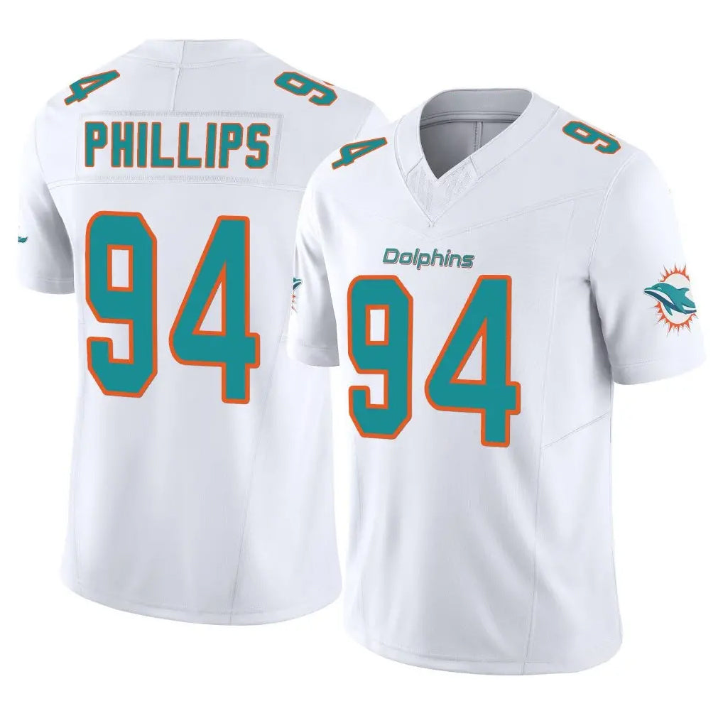 harde M.Dolphins #94 Jordan Phillips Player White Limited Vapor F.U.S.E. Home Game Stitched Jerseys