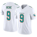 harde M.Dolphins #9 Joshua Uche Player White Limited Vapor F.U.S.E. Home Game Stitched Jerseys