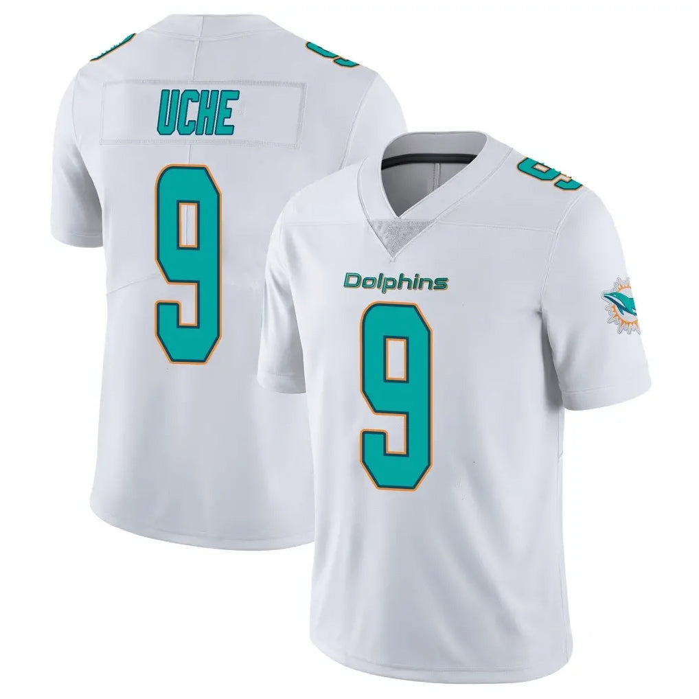 harde M.Dolphins #9 Joshua Uche Player White Limited Vapor Untouchable Home Game Stitched Jerseys