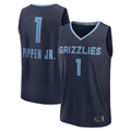 harde M.Grizzlies #1 Scotty Pippen Jr. Navy Fast Break Replica Player Stitched Jerseys- Icon Edition