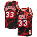 harde M.Heat #33 Alonzo Mourning Mitchell & Ness Black 1996-1997 Hardwood Classics Marble Swingman Jerseys